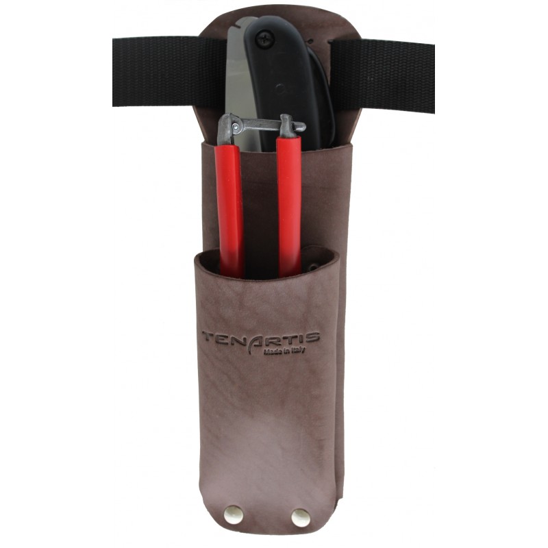 Fodero in Pelle per Forbici e Seghetto da Potatura con Cintura - Tenartis Made in Italy
