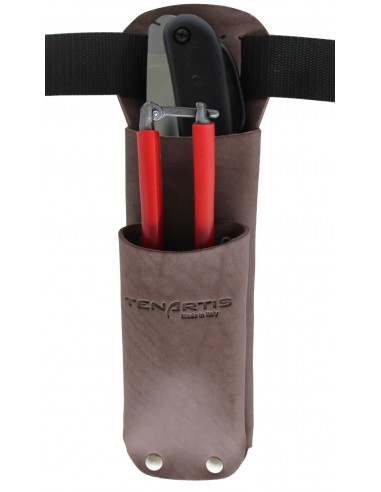 Lederscheide für Gartenschere und Baumsäge mit Gürtel - Tenartis Made in Italy