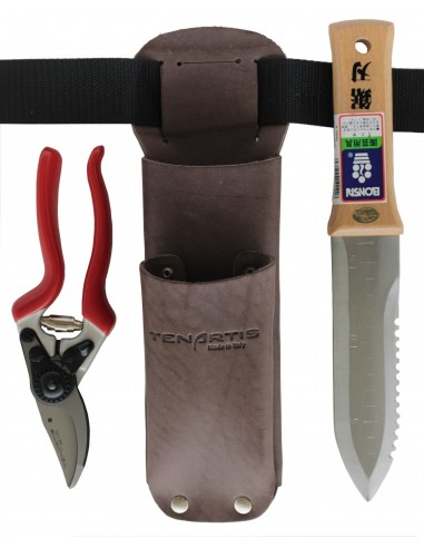 Deluxe Garden Tool Set with Secateur & Hori-Hori Japanese Weeding Trowel - Tenartis