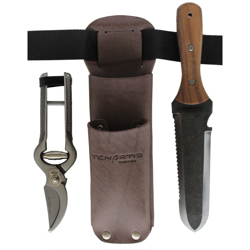 Set di Attrezzi da Giardinaggio Vintage con Coltello da Scavo Hori-Hori e Forbici da Giardino - Tenartis