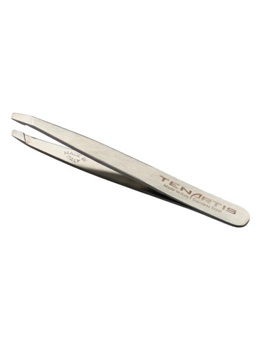 Pinzetta Professionale per Sopracciglia Retta Inox con Fodero in Pelle - Tenartis Made in Italy