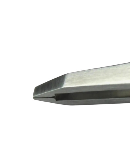 Pinzetta Professionale per Sopracciglia Retta Inox con Fodero in Pelle - Tenartis Made in Italy