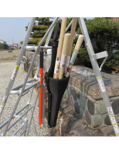 Quad-Capacity Dual Holster for Hedge Shears and Garden Tools with Ladder Hook - Yoshioka Hamono 609
