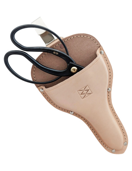 Genuine Leather Sheath with Hook for Bonsai and Garden Shears - Yoshioka Hamono 901