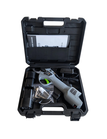 Sécateur Électrique CT9603 avec Moteur Brushless 16,8 V, Écran HD et 2 Batteries – Coupe Ø25 mm